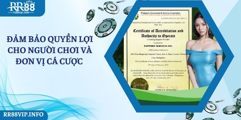 Đảm bảo quyền lợi cho người chơi và đơn vị cá cược 